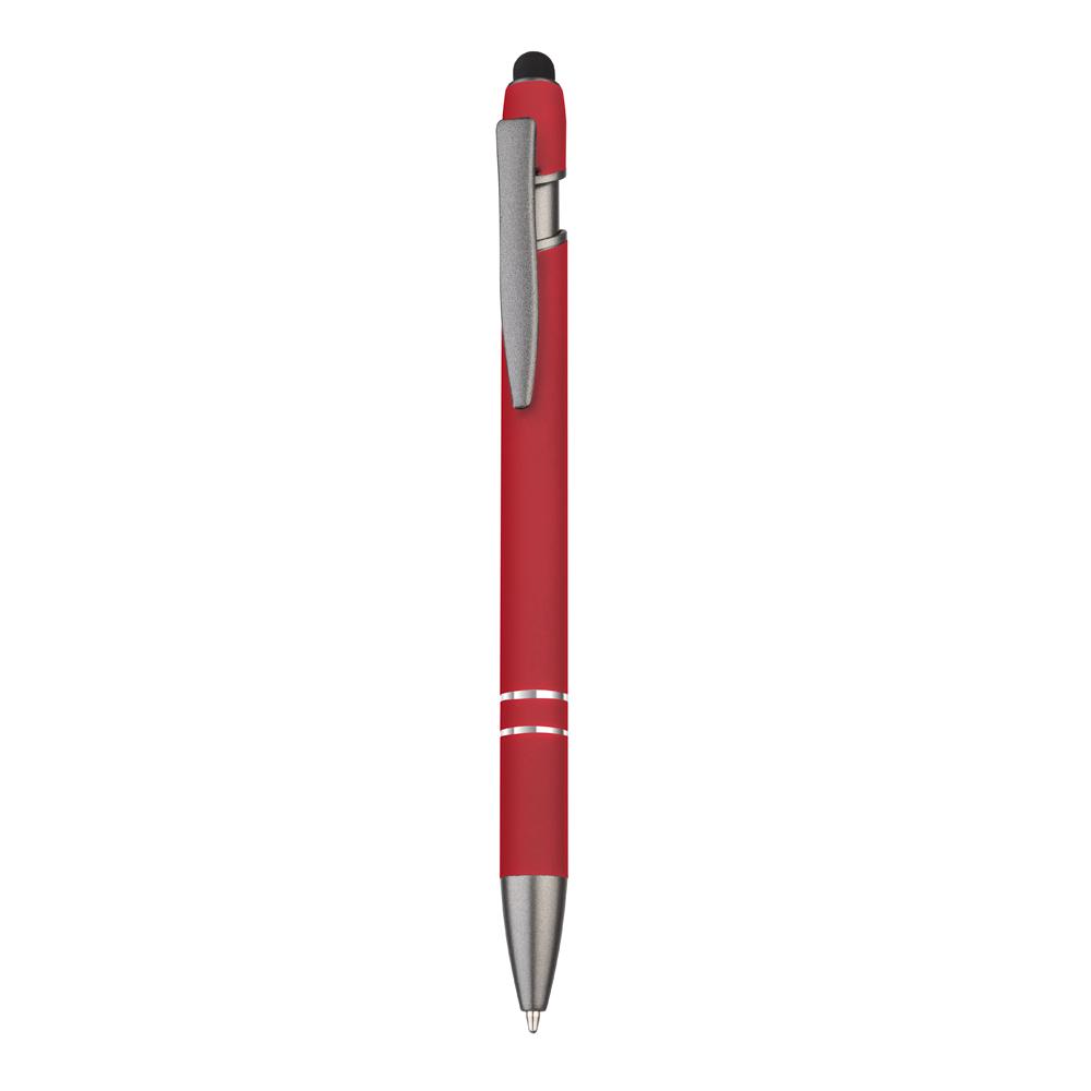 Caneta metálica DI1880 na cor Vermelho, brinde personalizado Sky Brindes