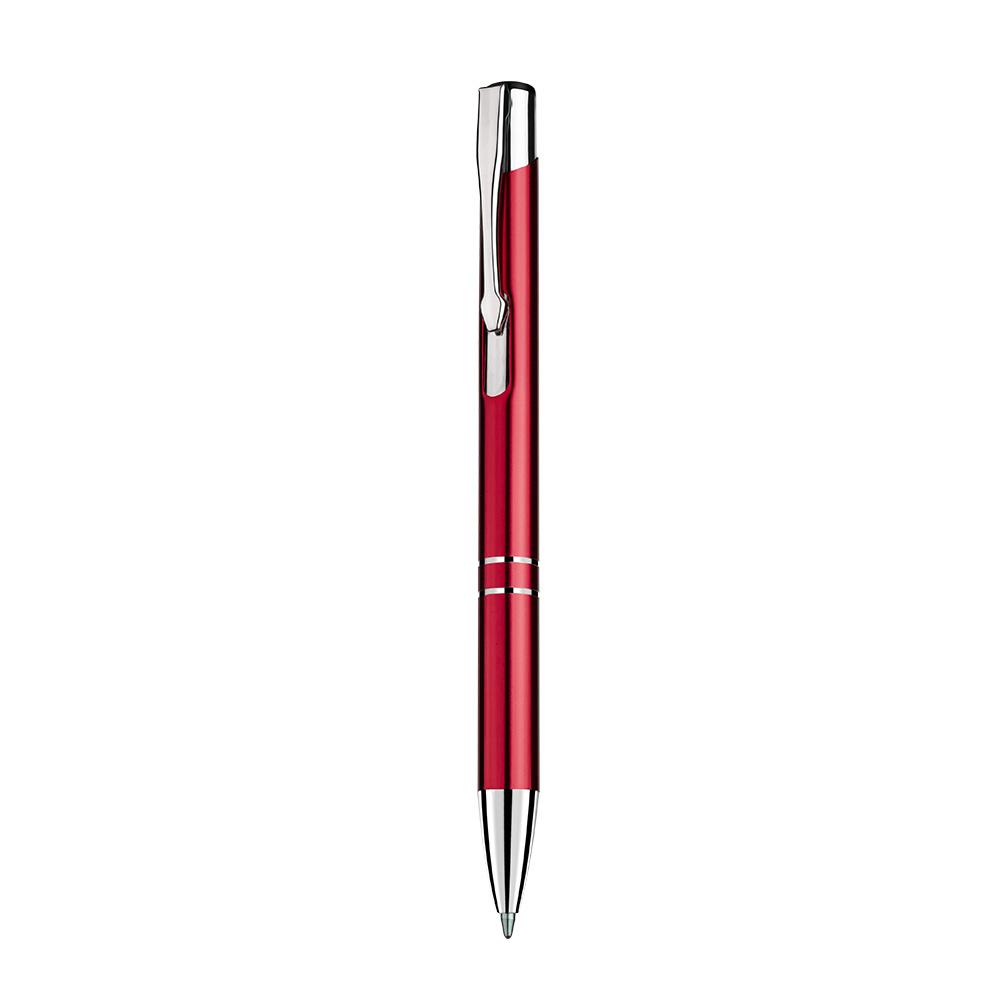 Caneta metálica DI1881 na cor Vermelho, brinde personalizado Sky Brindes
