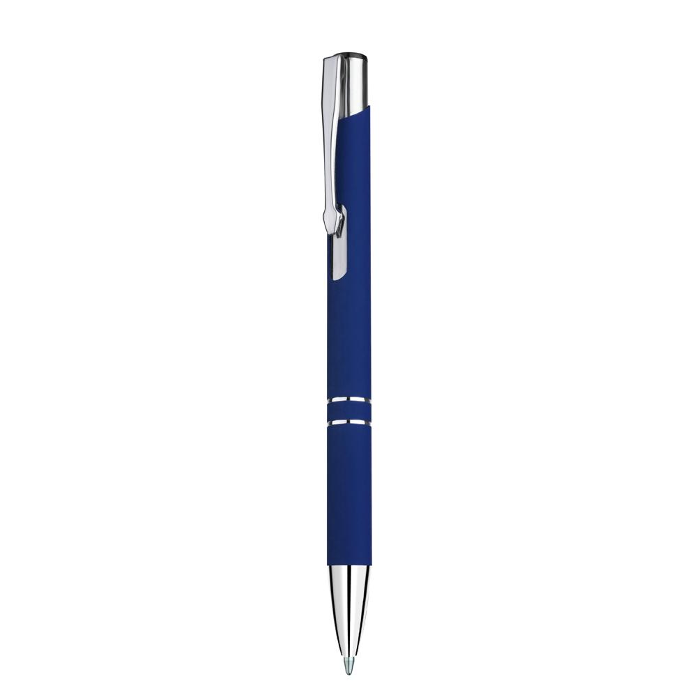 Caneta metálica DI1885 na cor Azul, brinde personalizado Sky Brindes
