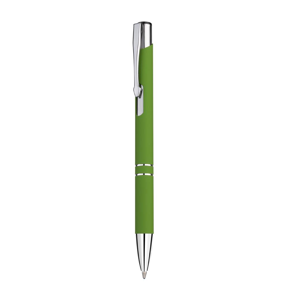Caneta metálica DI1885 na cor Verde, brinde personalizado Sky Brindes