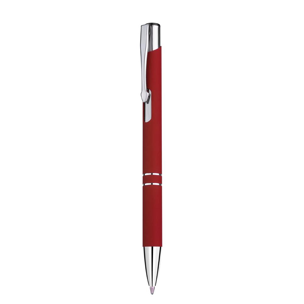 Caneta metálica DI1885 na cor Vermelho, brinde personalizado Sky Brindes