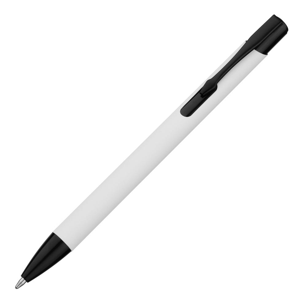 Caneta metálica DI1889 na cor Branco, brinde personalizado Sky Brindes