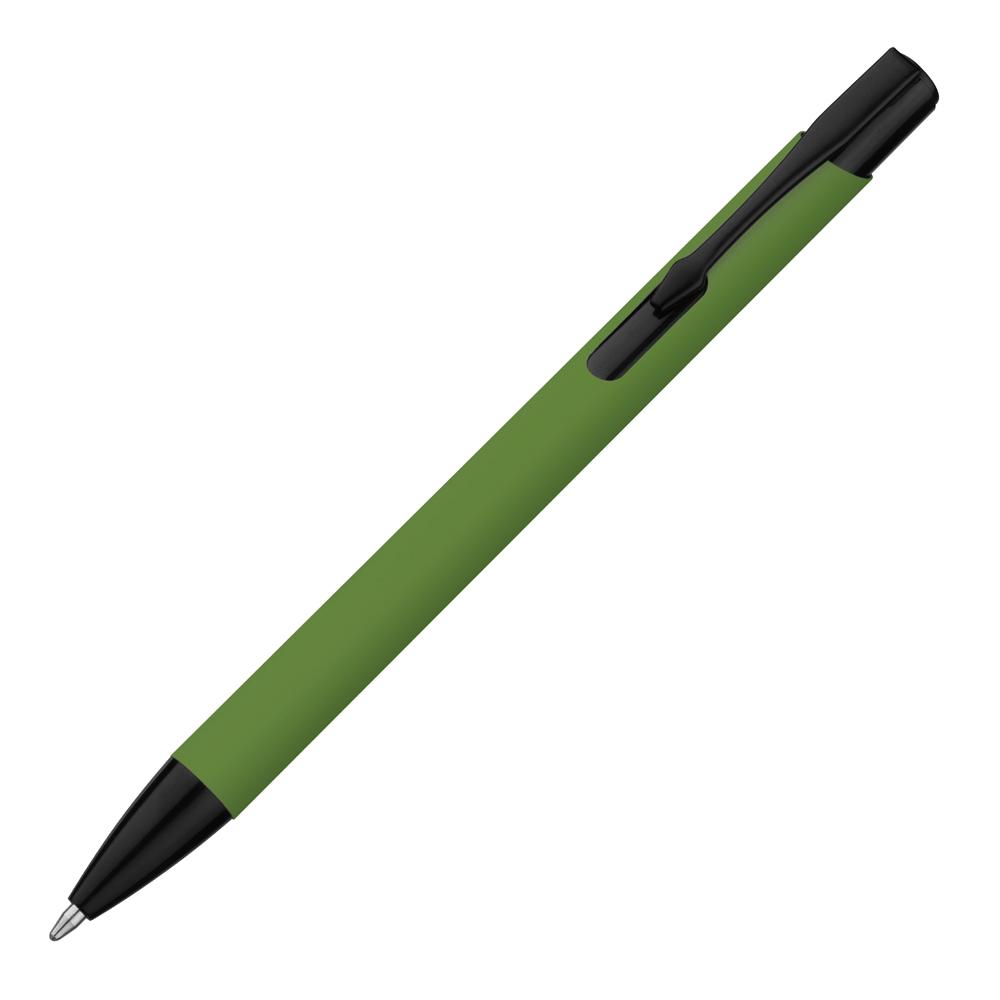Caneta metálica DI1889 na cor Verde, brinde personalizado Sky Brindes