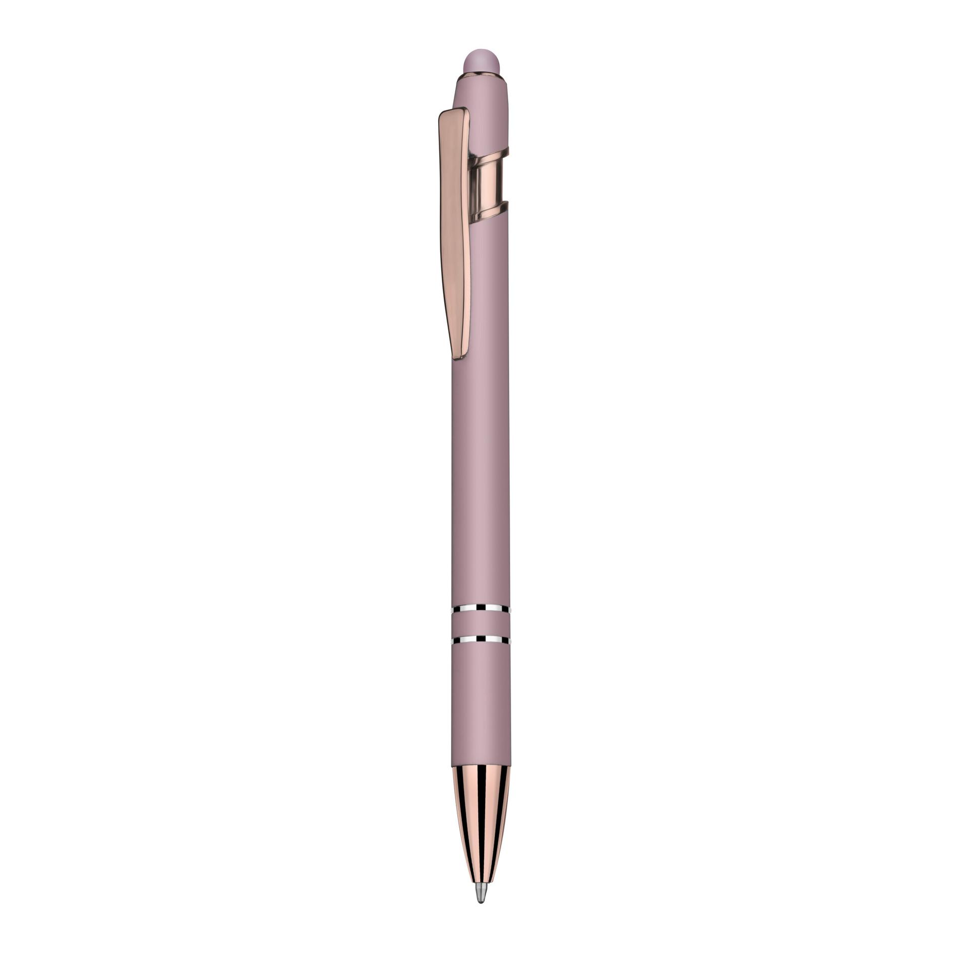 Caneta metálica DI1891 na cor Rosa, brinde personalizado Sky Brindes