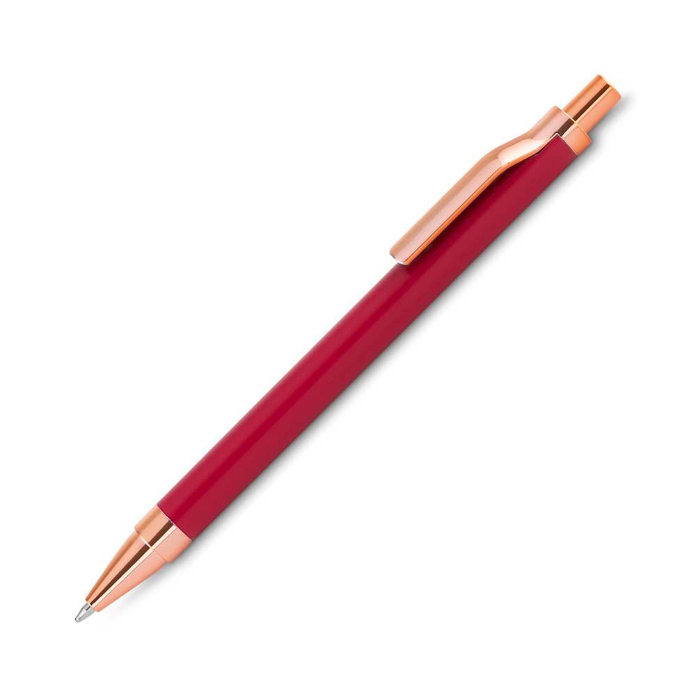 Caneta metálica DI1893 na cor Vermelho, brinde personalizado Sky Brindes