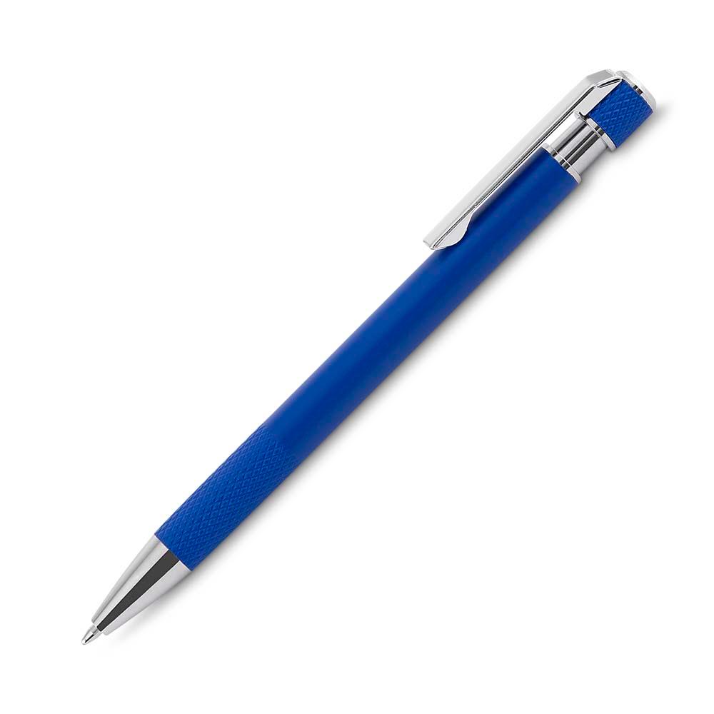 Caneta metálica DI1894 na cor Azul, brinde personalizado Sky Brindes