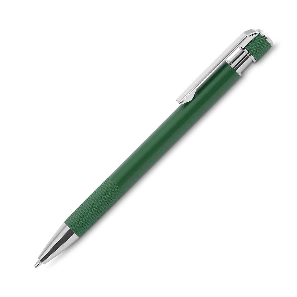 Caneta metálica DI1894 na cor Verde, brinde personalizado Sky Brindes