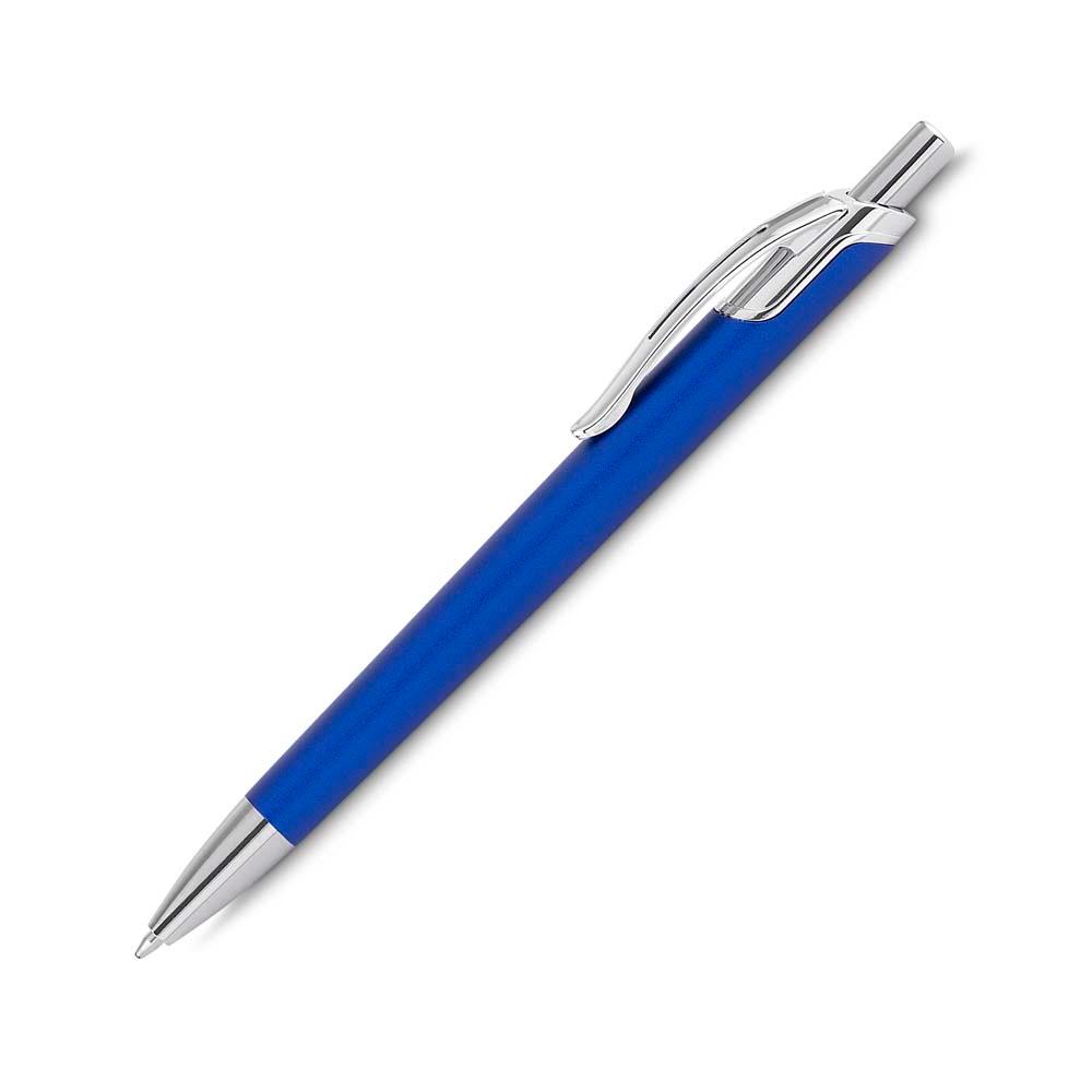 Caneta metálica DI1895 na cor Azul, brinde personalizado Sky Brindes