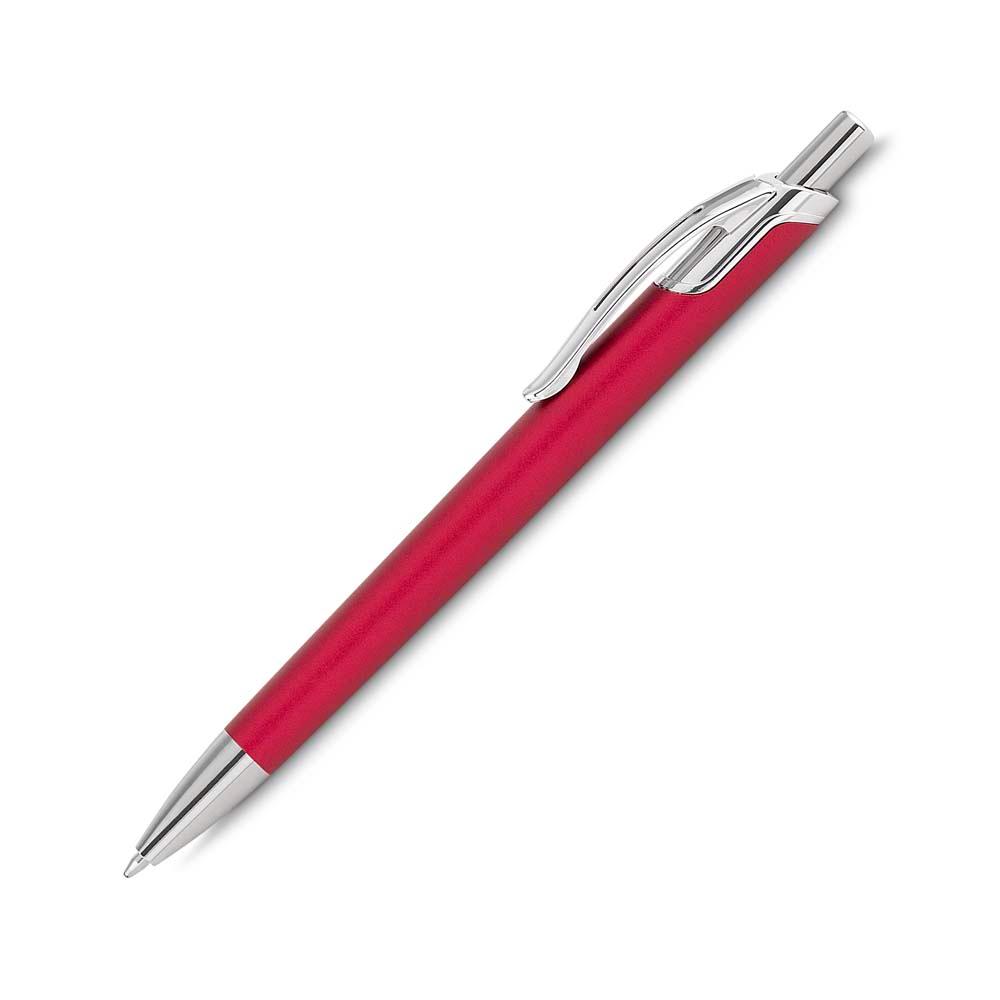 Caneta metálica DI1895 na cor Vermelho, brinde personalizado Sky Brindes