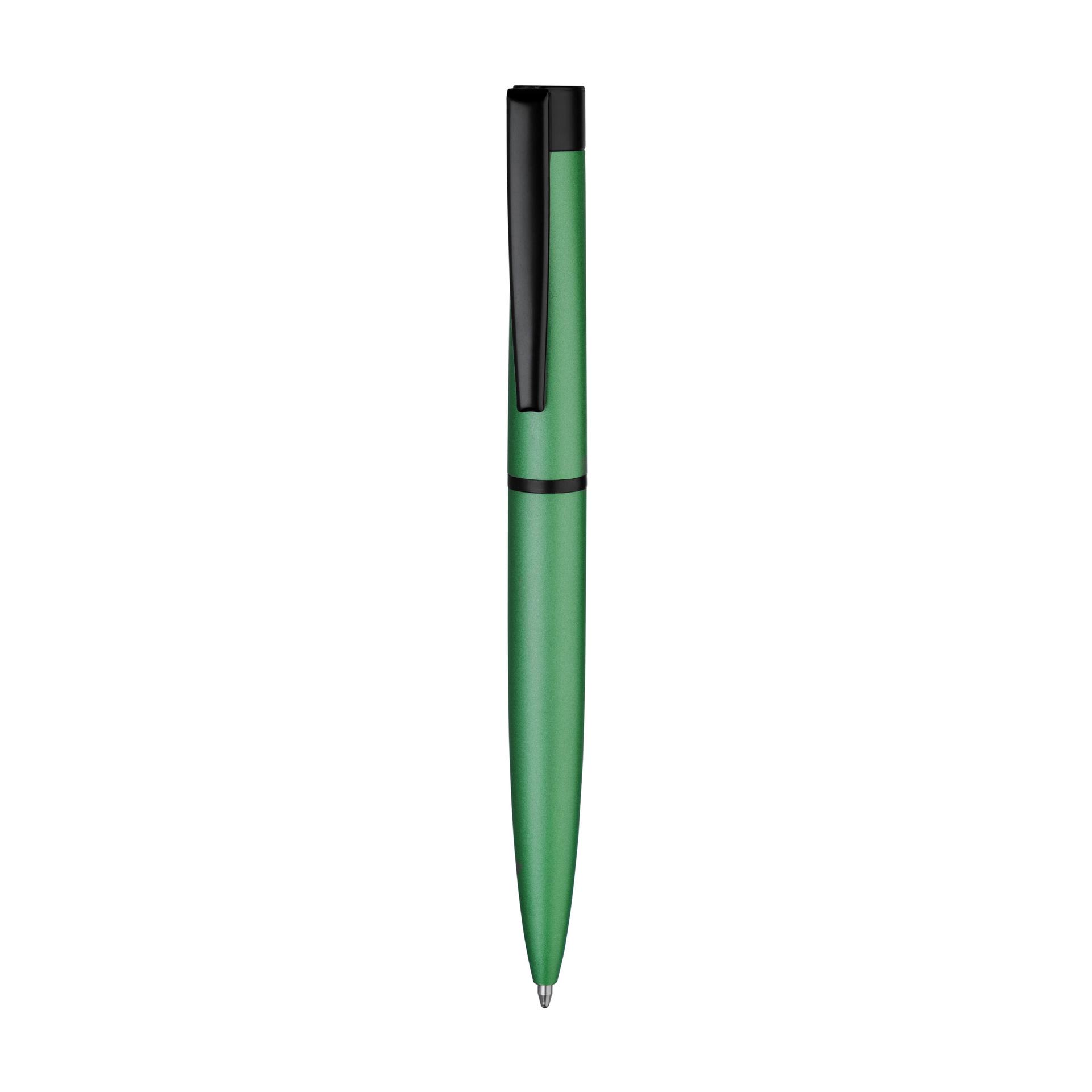 Caneta metálica DI1900 na cor Verde, brinde personalizado Sky Brindes