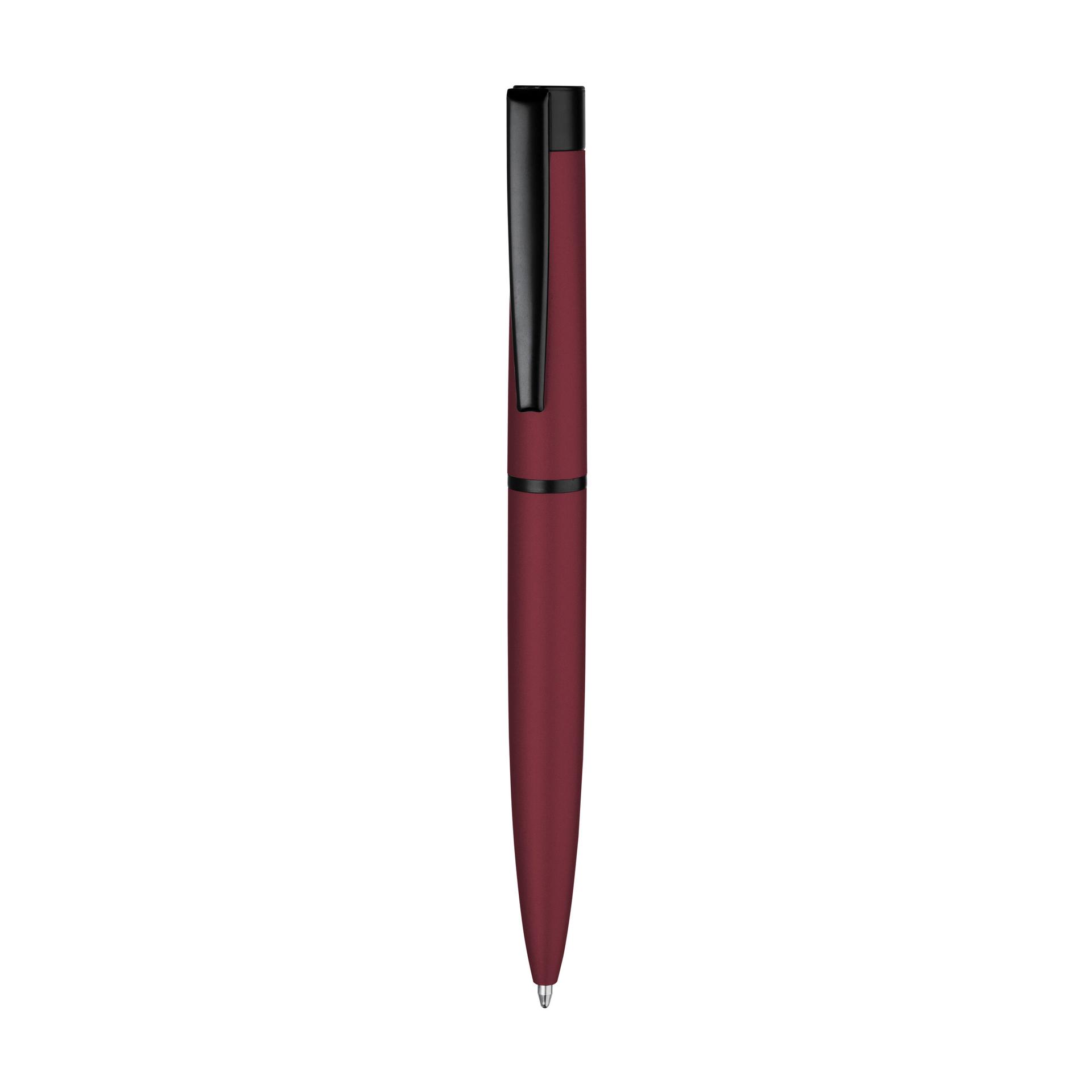 Caneta metálica DI1900 na cor Vermelho, brinde personalizado Sky Brindes