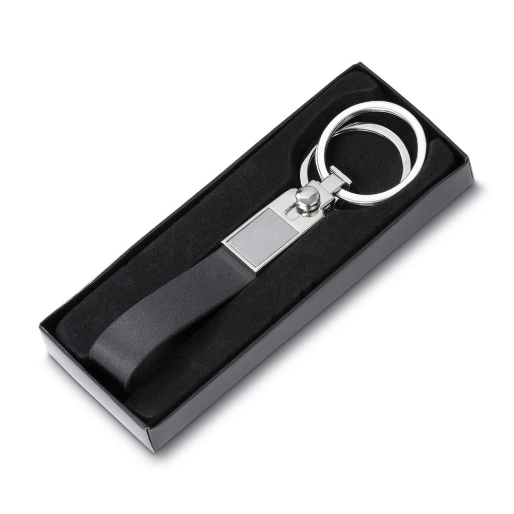 Chaveiro DI1911 na cor Preto, brinde personalizado Sky Brindes