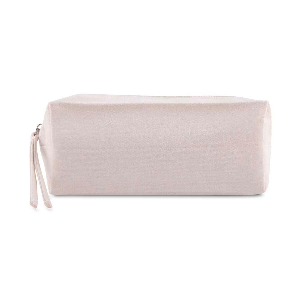 Necessaire em algodão reciclado 340gm² DI1912 na cor Bege e bege, brinde personalizado Sky Brindes