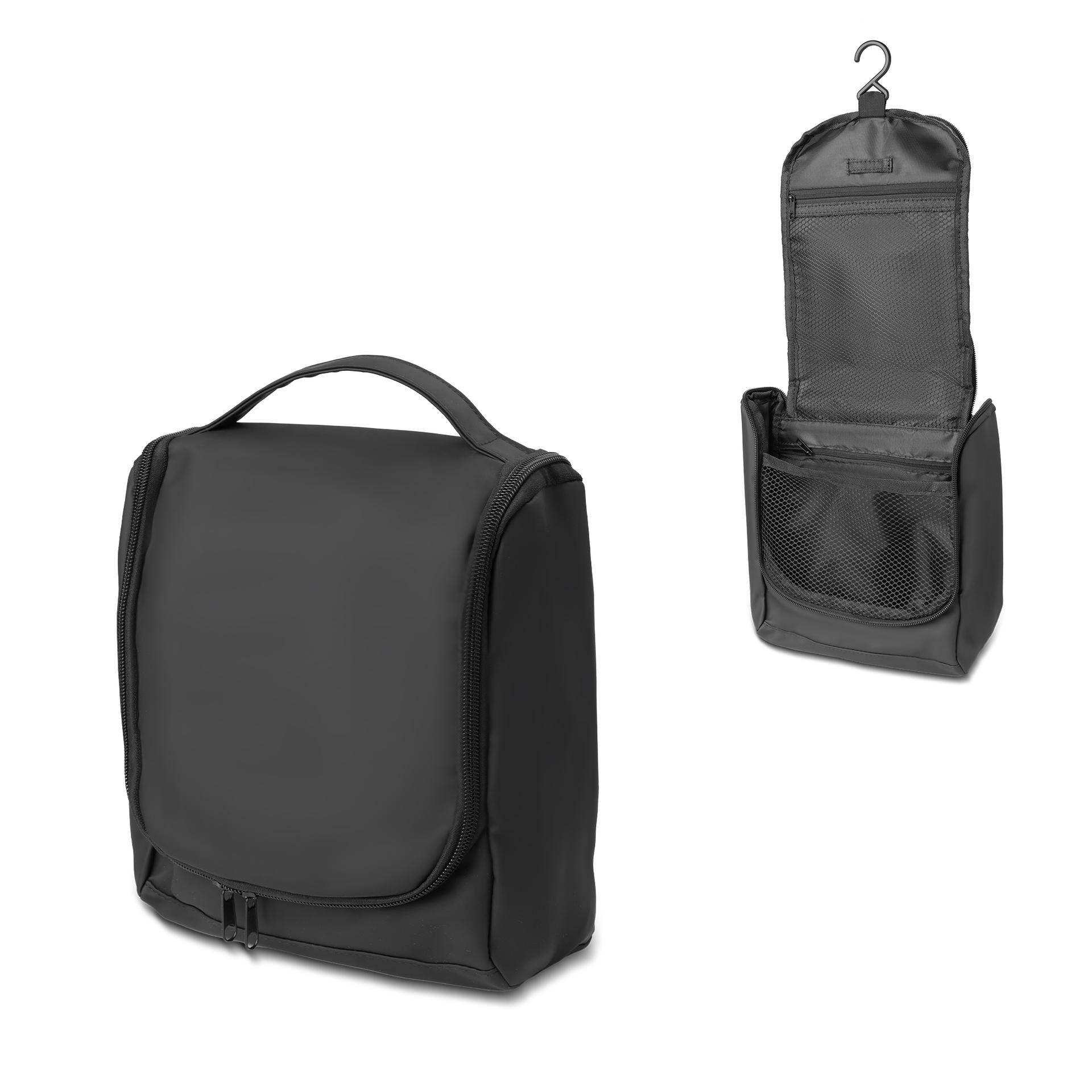 Necessaire em pu DI1919 na cor Preto, brinde personalizado Sky Brindes