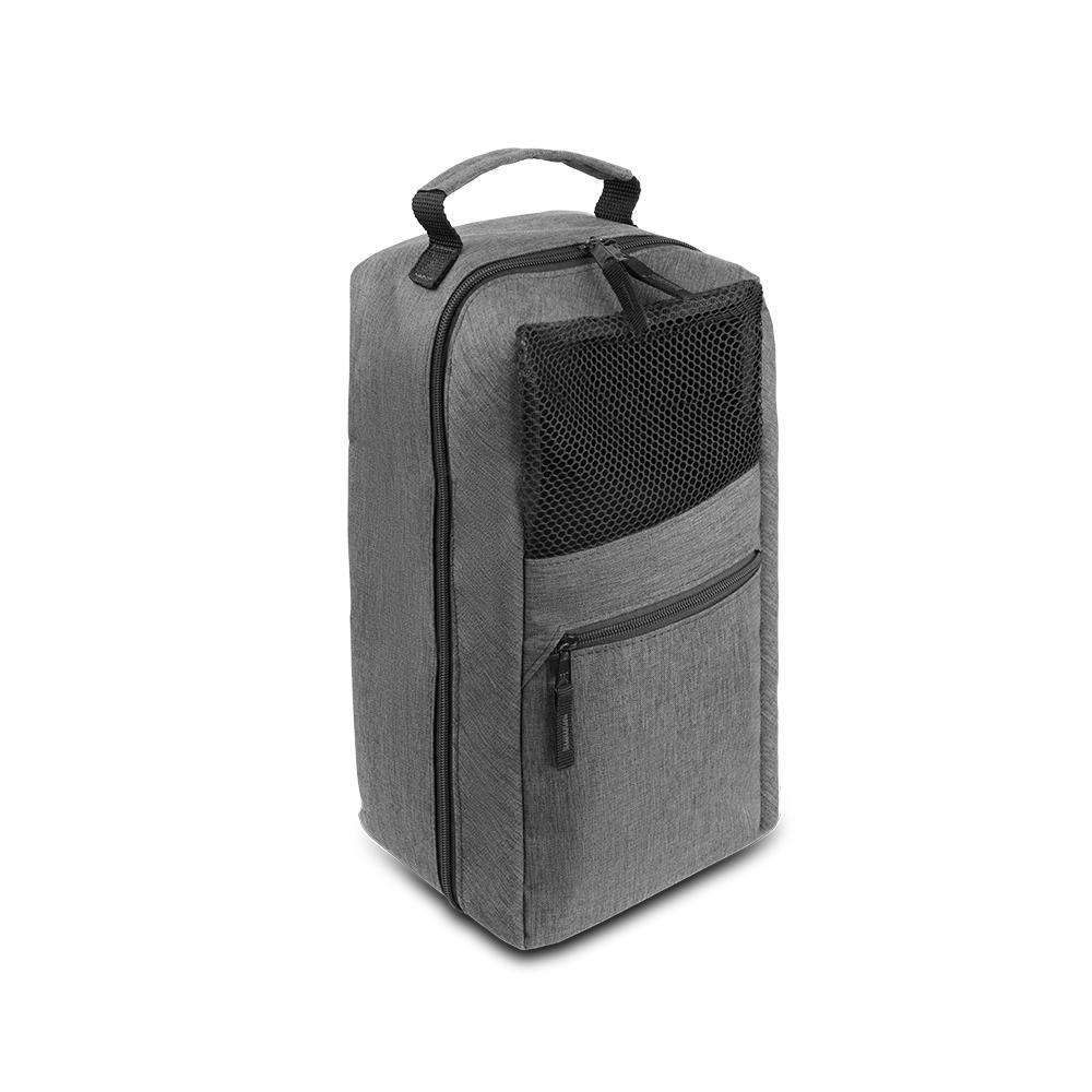 Porta tênis em poliéster 300d DI1922 na cor Cinza, brinde personalizado Sky Brindes