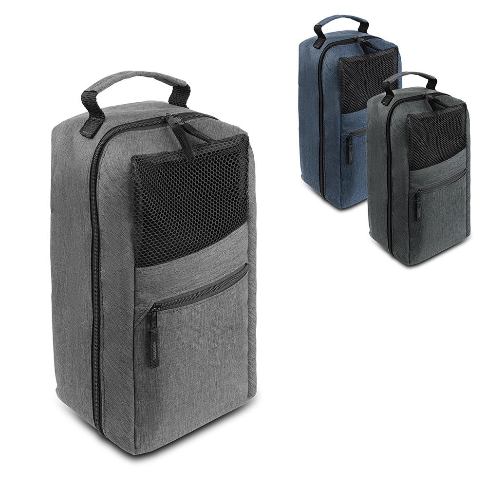 Porta tênis em poliéster 300d DI1922 na cor Cinza, brinde personalizado Sky Brindes
