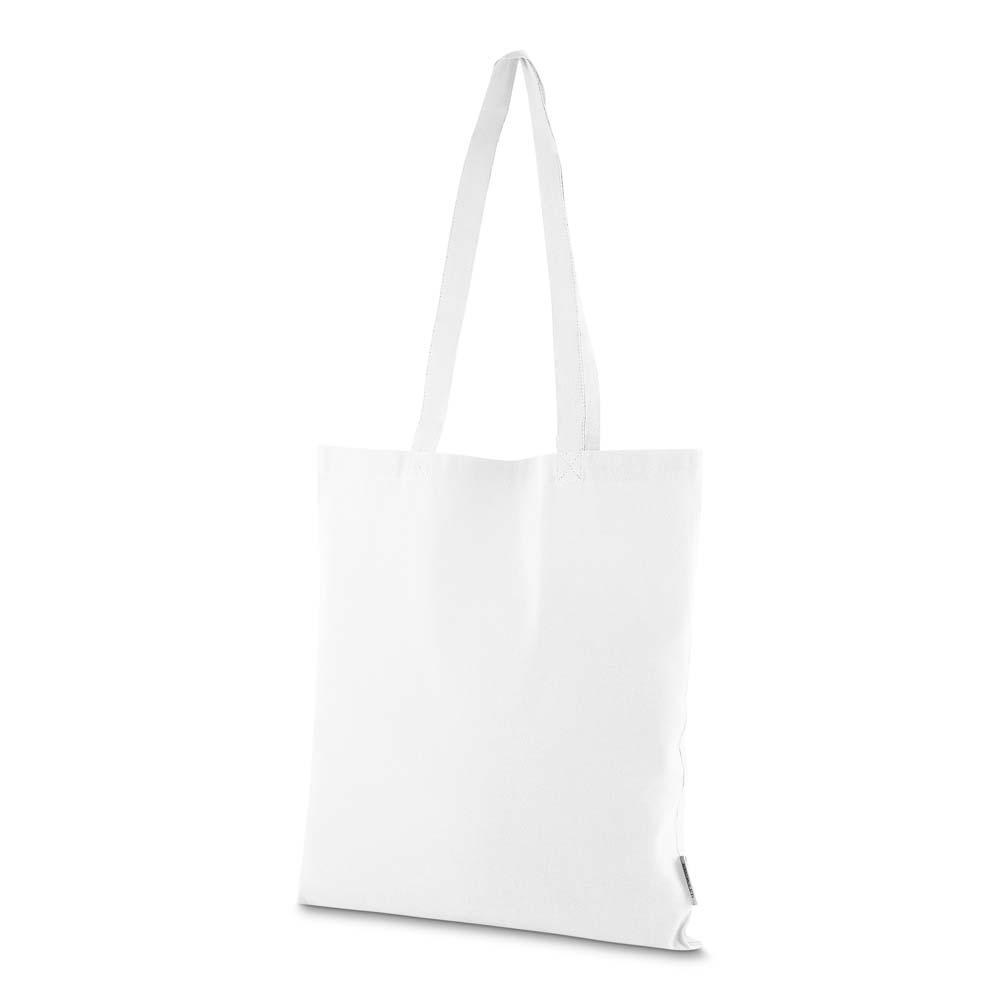 Sacola em algodão reciclável 140gm² DI1924 na cor Branco, brinde personalizado Sky Brindes