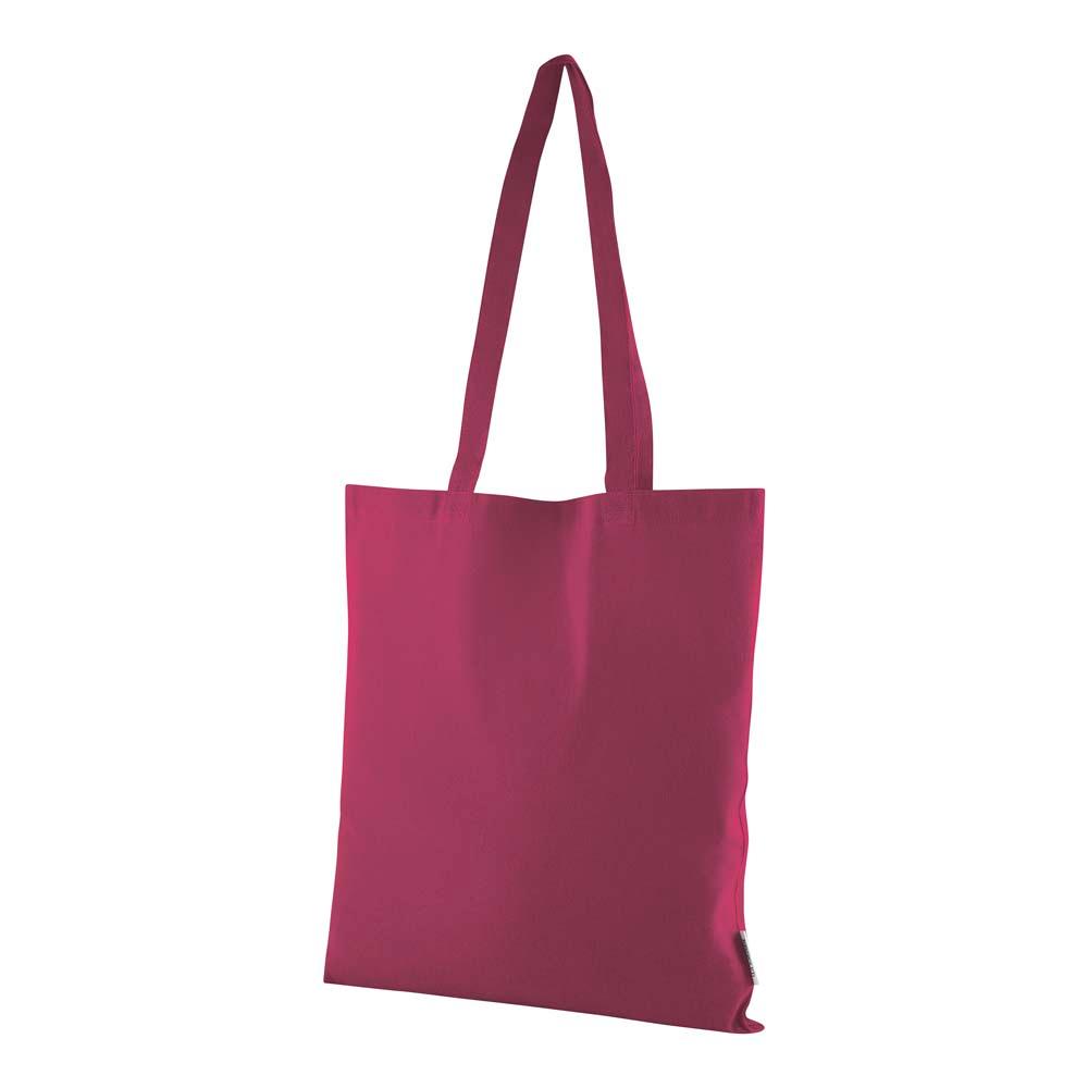 Sacola em algodão reciclável 140gm² DI1924 na cor Rosa, brinde personalizado Sky Brindes