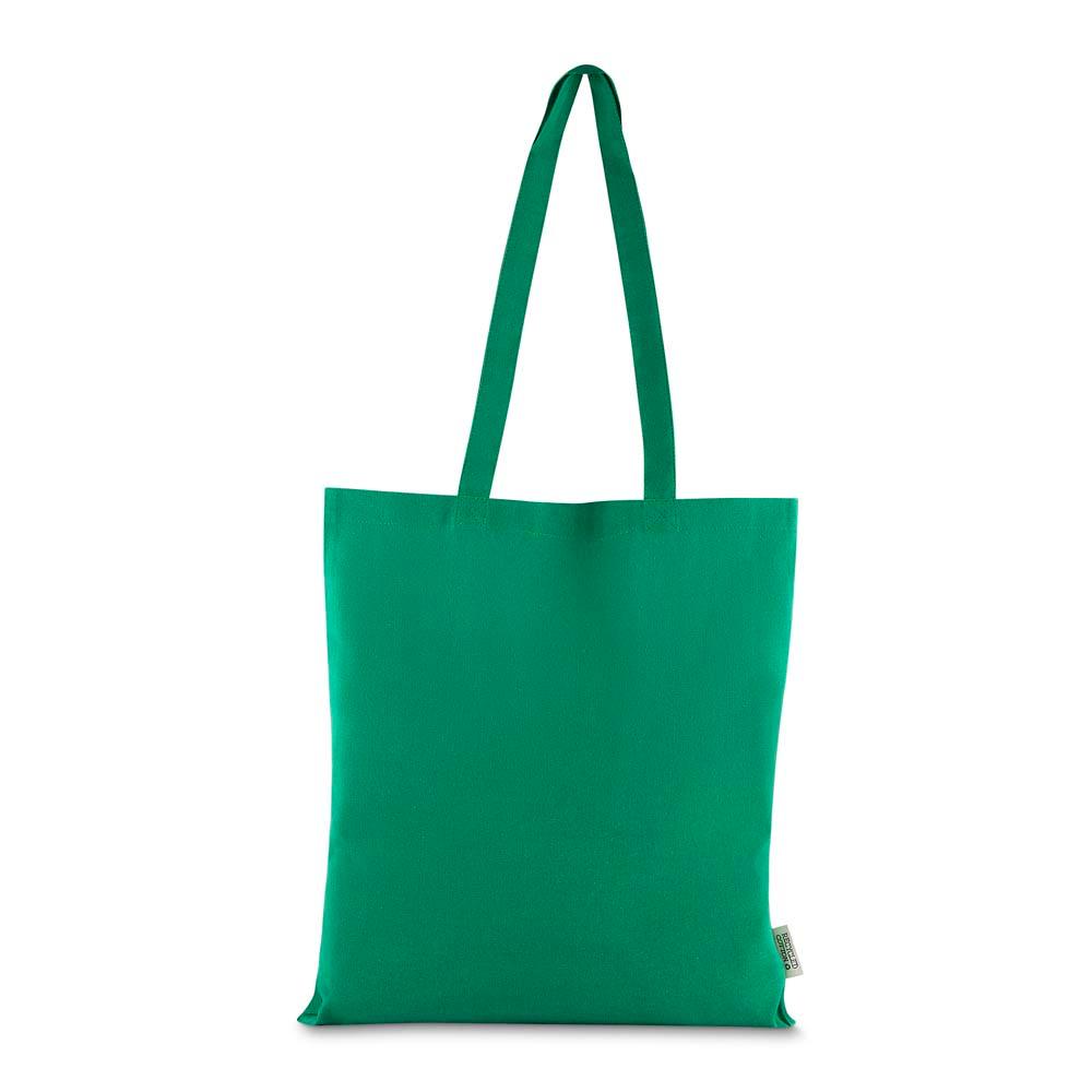 Sacola em algodão reciclável 140gm² DI1924 na cor Verde bebê, brinde personalizado Sky Brindes