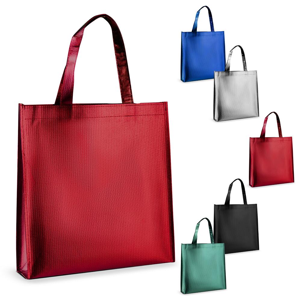 Sacola em tnt laminado 90gm² (34x35x8cm) DI1926 na cor Azul, brinde personalizado Sky Brindes