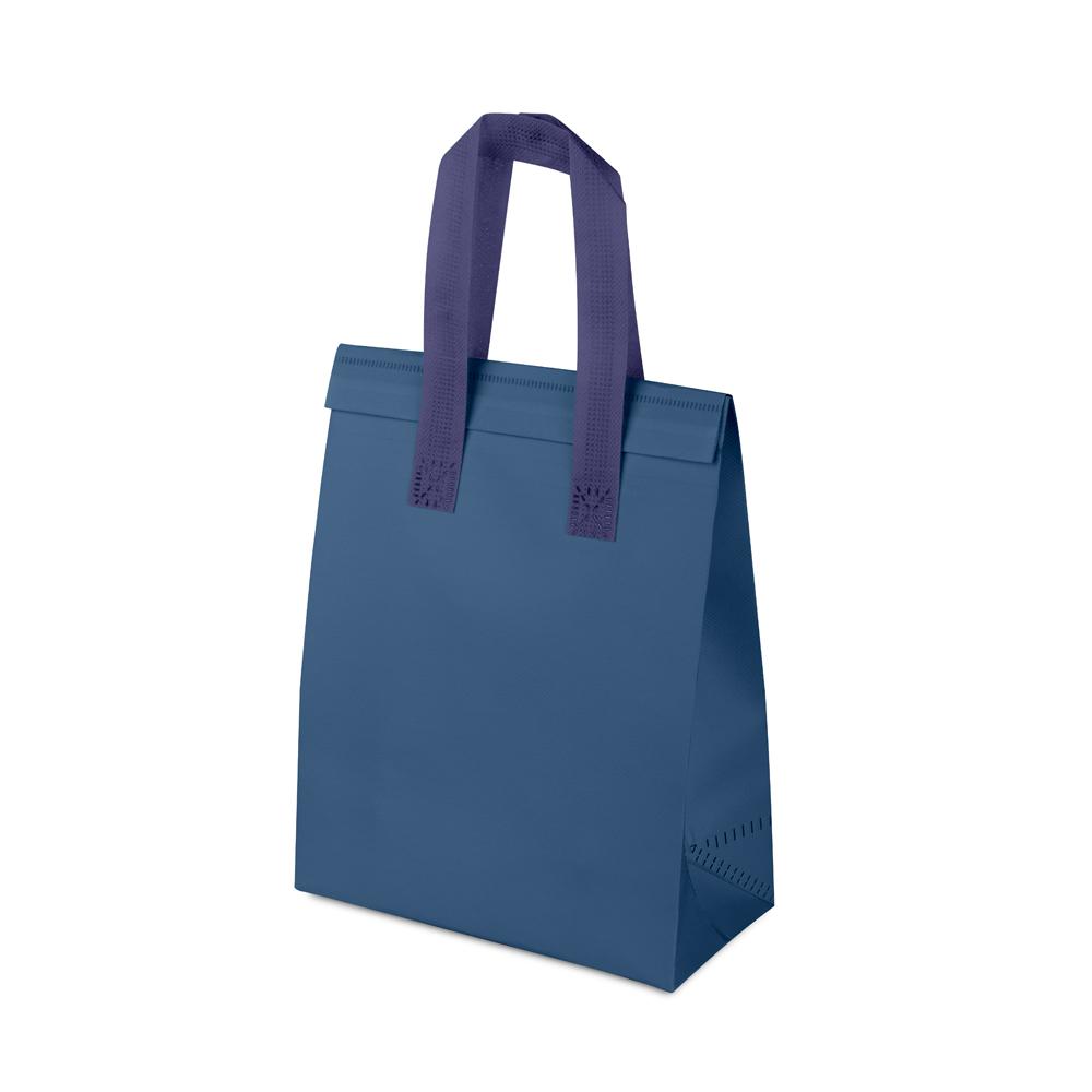 Sacola térmica (26x20cm) DI1927 na cor Azul escuro, brinde personalizado Sky Brindes