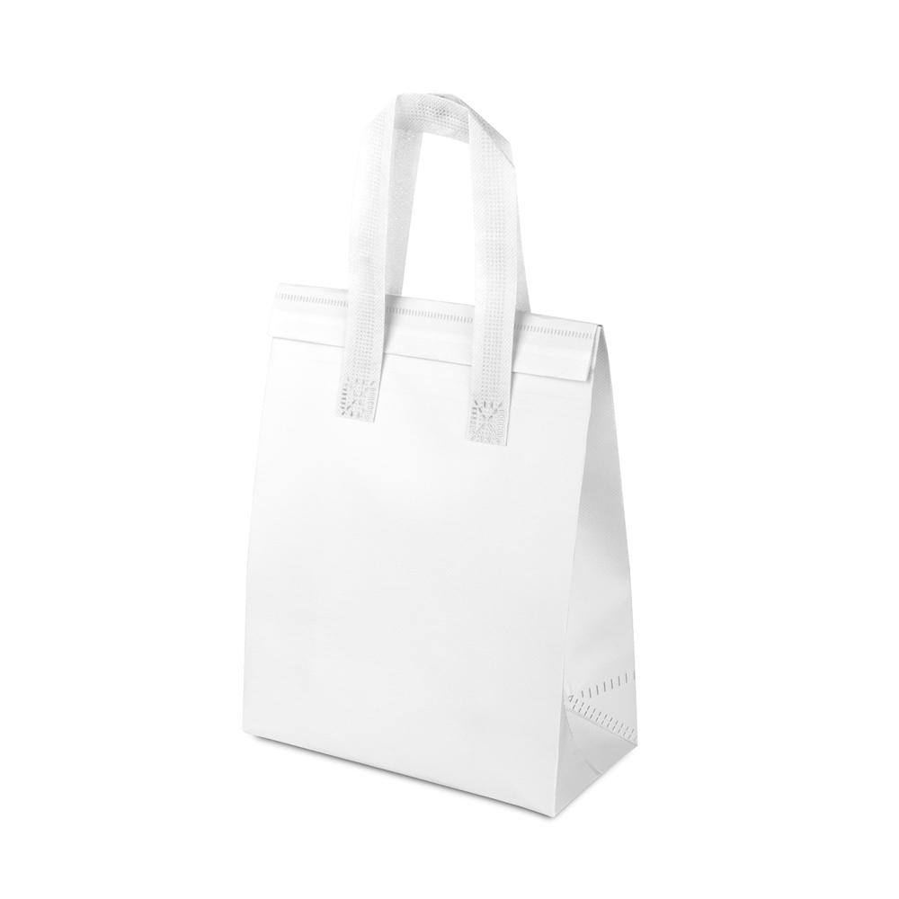 Sacola térmica (26x20cm) DI1927 na cor Branco, brinde personalizado Sky Brindes