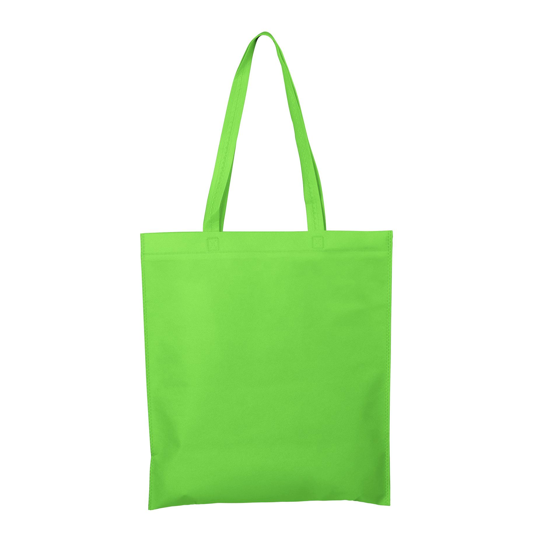 Sacola tnt 100gm² DI1929 na cor Verde claro, brinde personalizado Sky Brindes