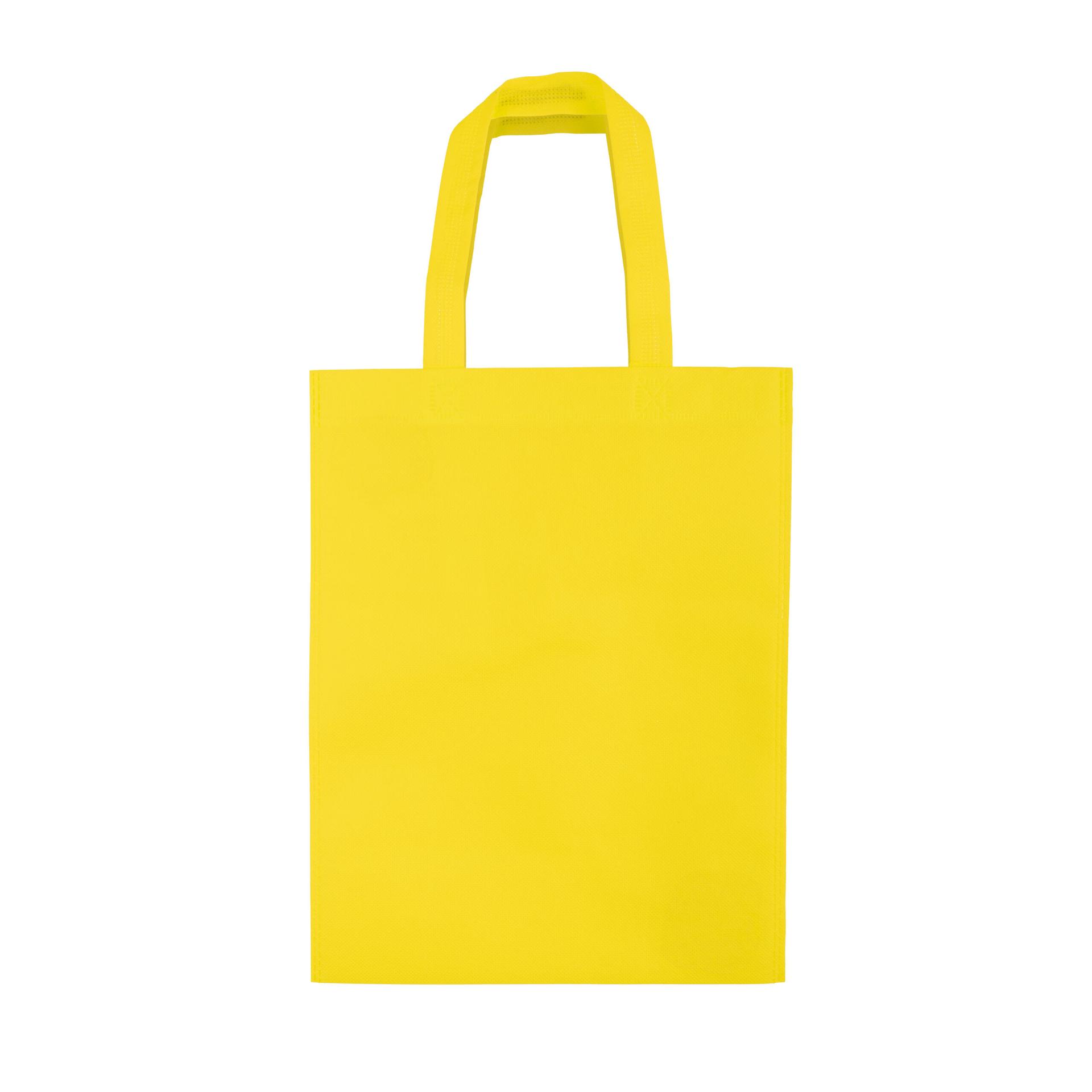 Sacola tnt 80gm² (34x26cm) DI1930 na cor Amarelo, brinde personalizado Sky Brindes