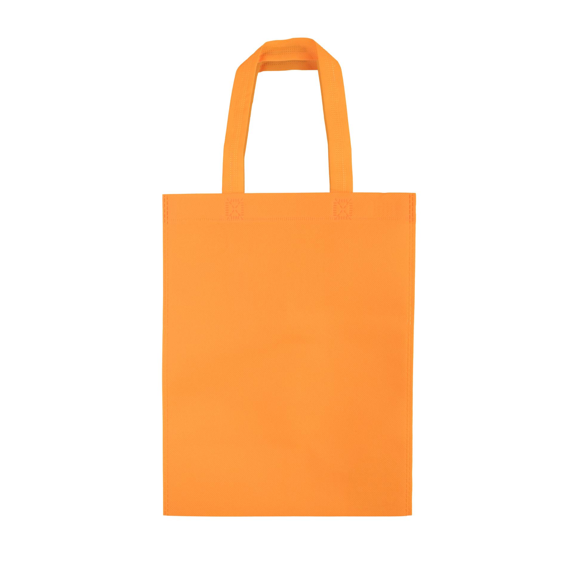 Sacola tnt 80gm² (34x26cm) DI1930 na cor Laranja, brinde personalizado Sky Brindes
