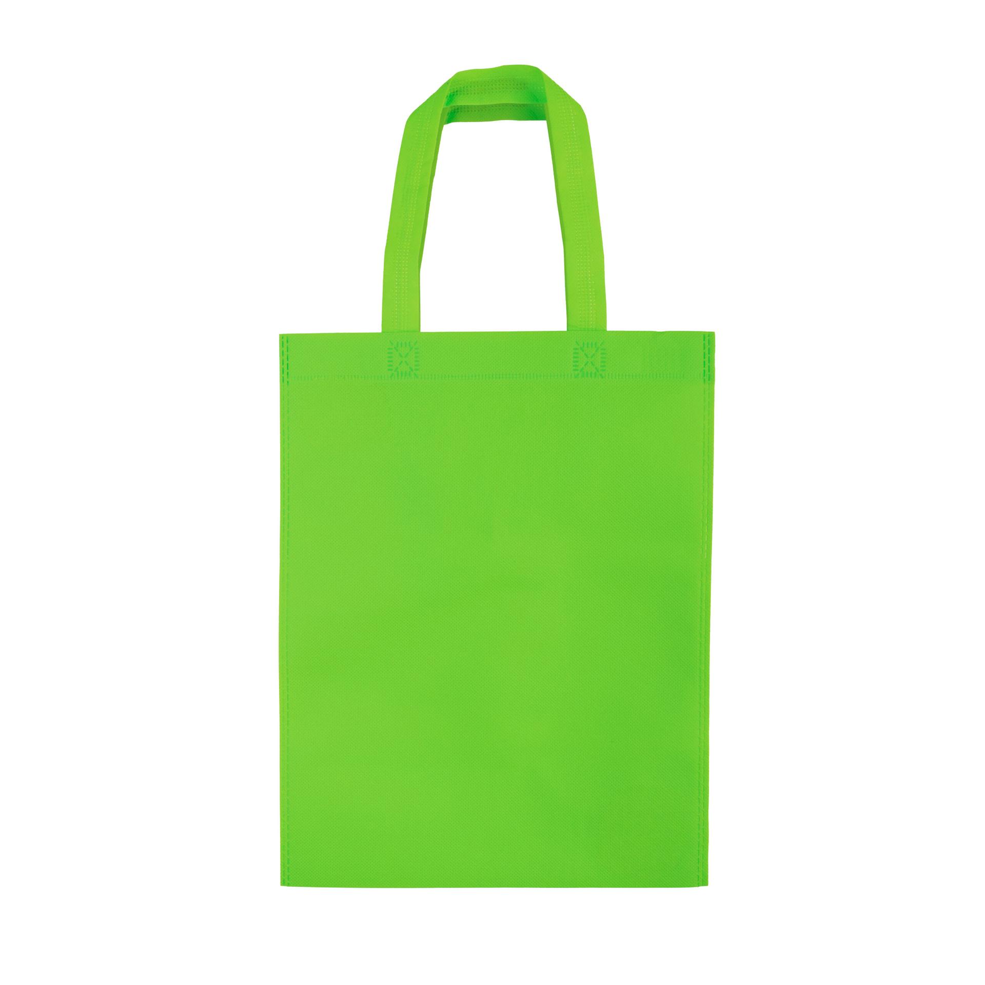 Sacola tnt 80gm² (34x26cm) DI1930 na cor Verde claro, brinde personalizado Sky Brindes