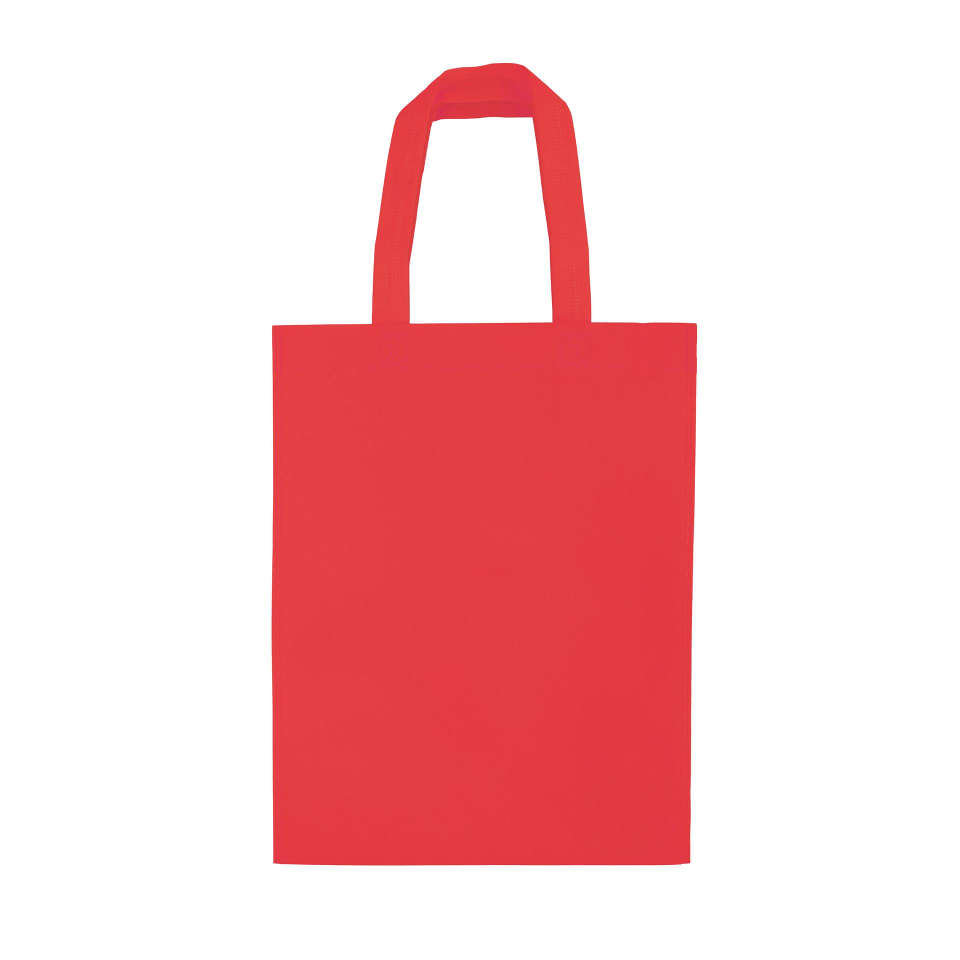 Sacola tnt 80gm² (34x26cm) DI1930 na cor Vermelho, brinde personalizado Sky Brindes