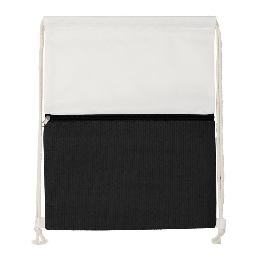 Sacolamochila em poliéster e veludo (41x34,4cm) DI1935 na cor Azul, brinde personalizado Sky Brindes