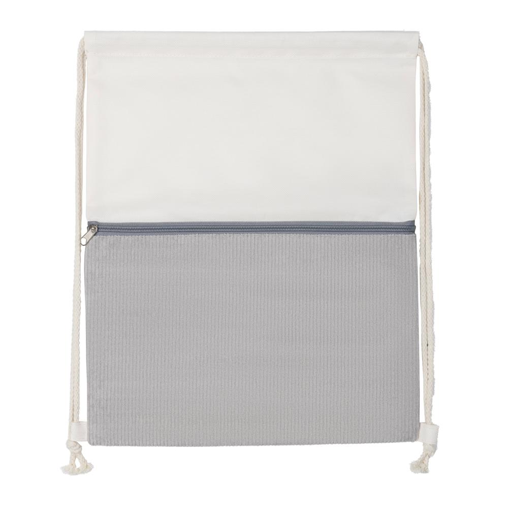 Sacolamochila em poliéster e veludo (41x34,4cm) DI1935 na cor Azul, brinde personalizado Sky Brindes