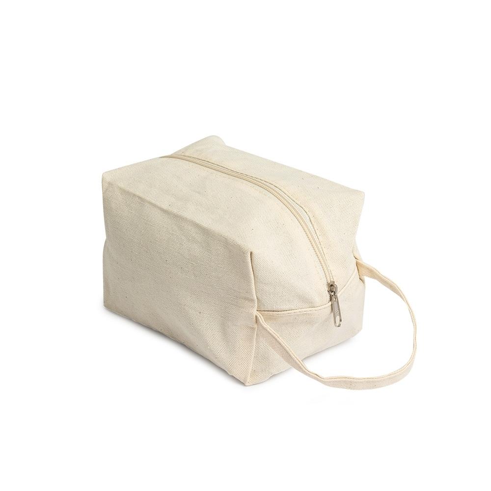 Necessaire algodão DI1946 na cor Bege, brinde personalizado Sky Brindes