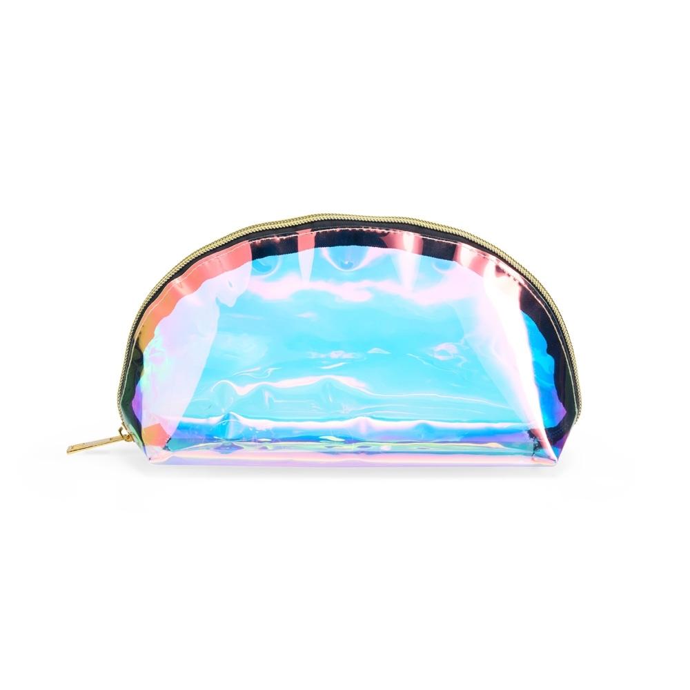 Nécessaire plástico holográfica DI1948 na cor Transparente, brinde personalizado Sky Brindes
