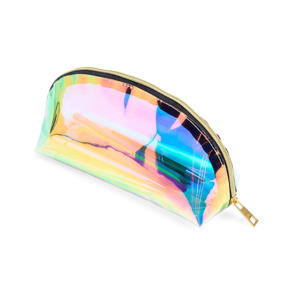 Nécessaire plástico holográfica DI1948 na cor Transparente, brinde personalizado Sky Brindes