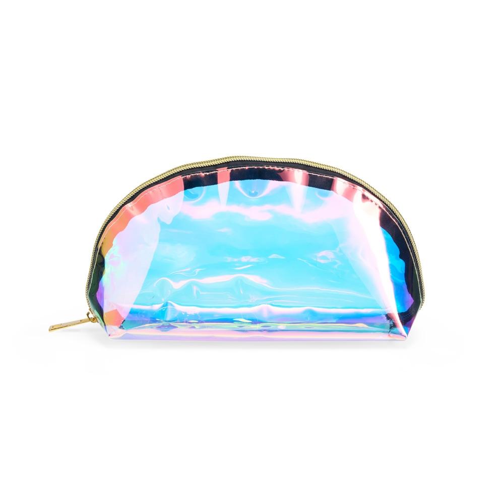 Nécessaire plástico holográfica DI1948 na cor Transparente, brinde personalizado Sky Brindes