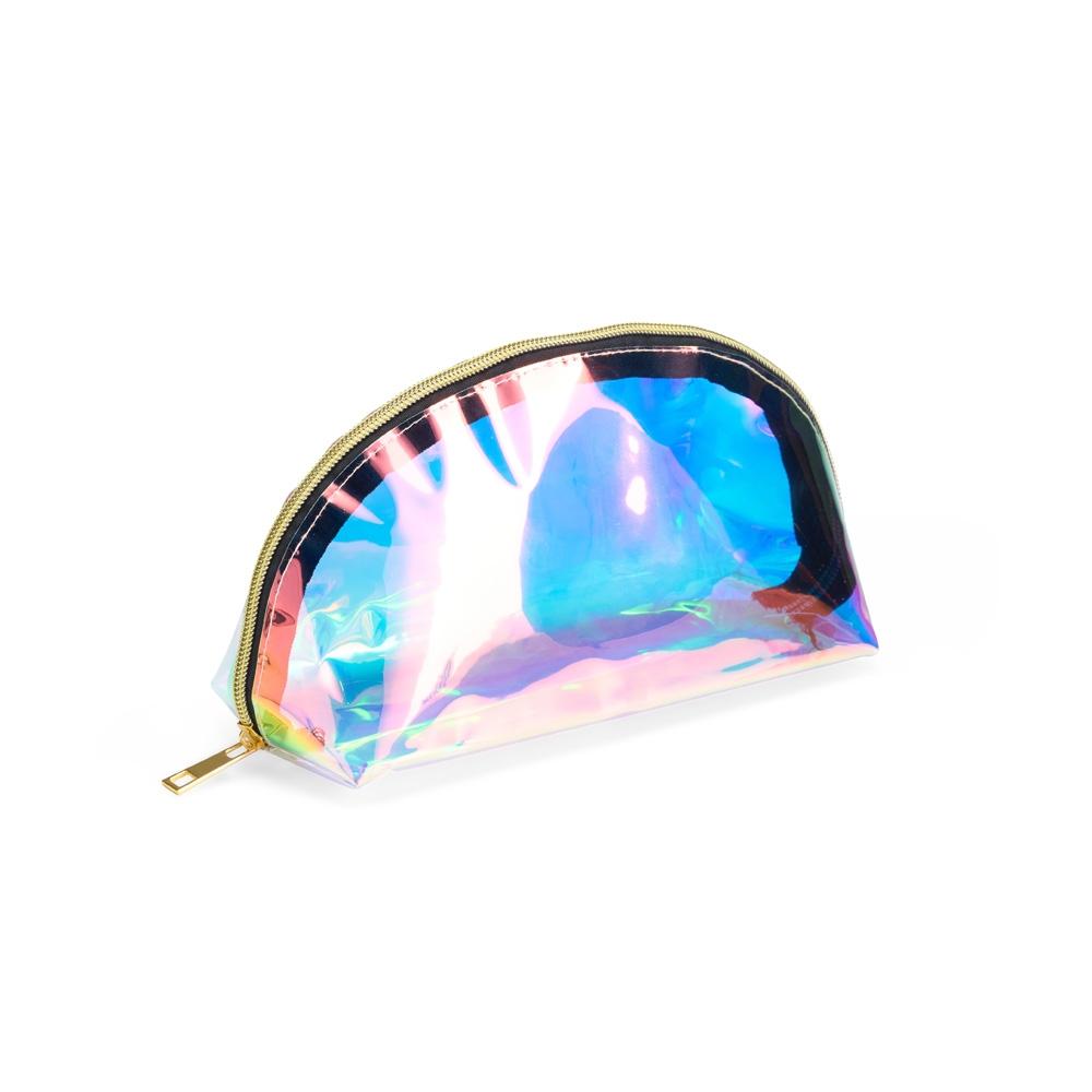 Nécessaire plástico holográfica DI1948 na cor Transparente, brinde personalizado Sky Brindes