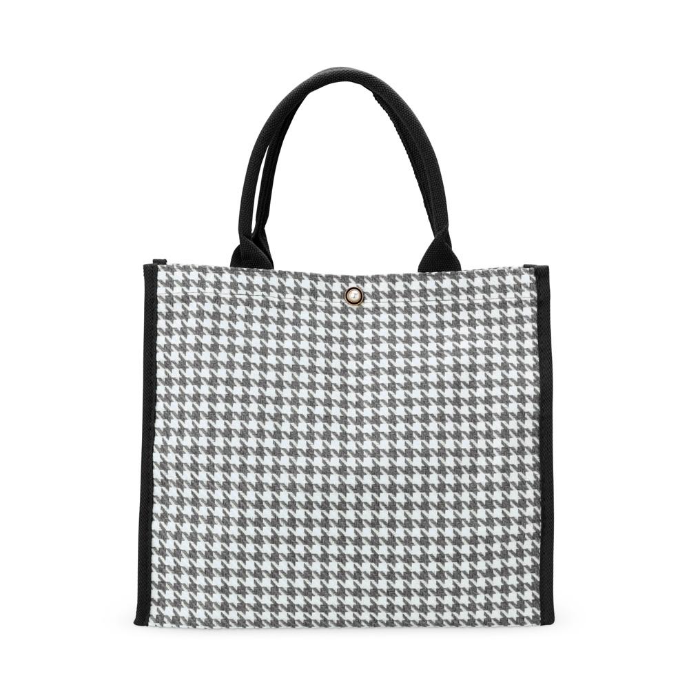 Sacola de poliéster DI1949 na cor Vermelho e inox, brinde personalizado Sky Brindes