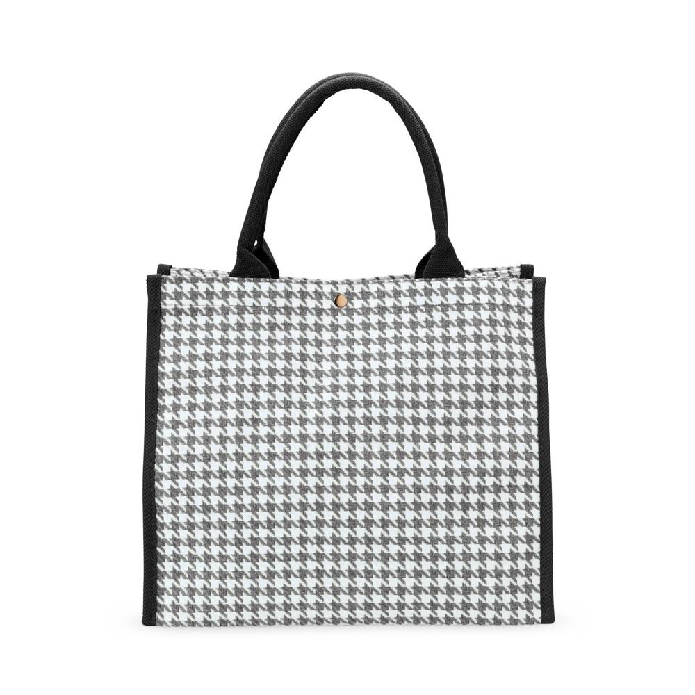 Sacola de poliéster DI1949 na cor Vermelho e inox, brinde personalizado Sky Brindes