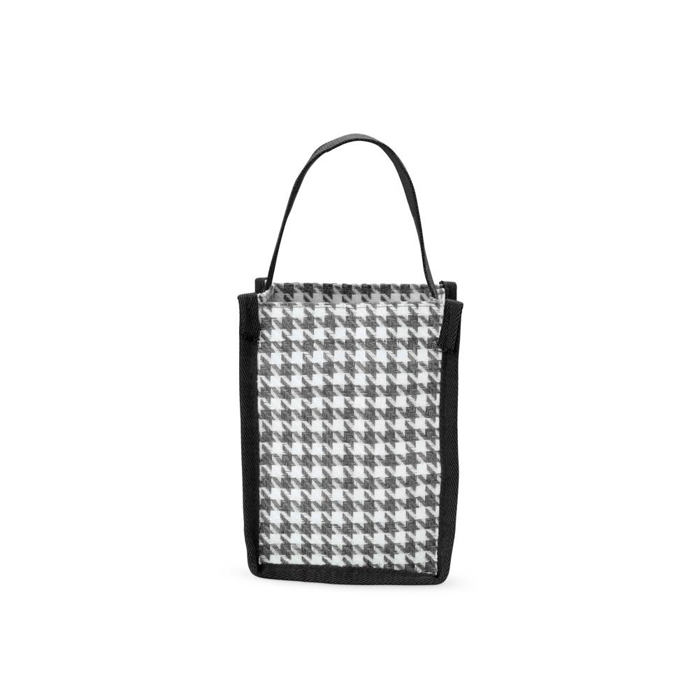 Sacola compacta de poliéster DI1950 na cor Preto, brinde personalizado Sky Brindes