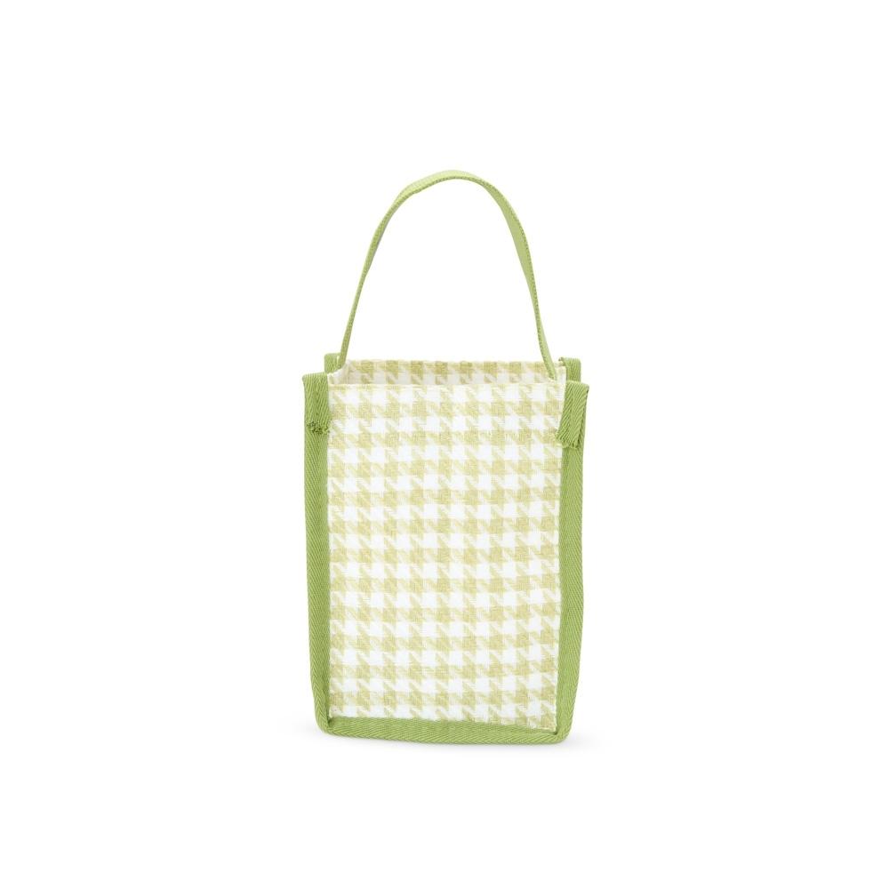Sacola compacta de poliéster DI1950 na cor Verde, brinde personalizado Sky Brindes