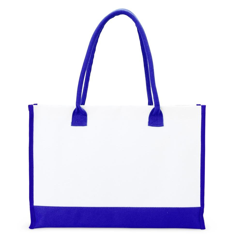 Sacola de lona DI1953 na cor Azul, brinde personalizado Sky Brindes