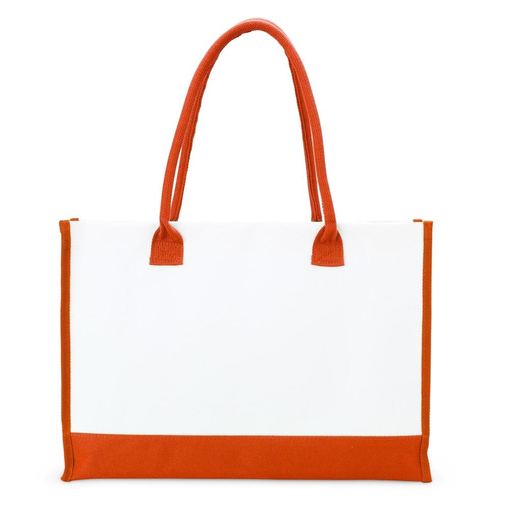 Sacola de lona DI1953 na cor Laranja, brinde personalizado Sky Brindes