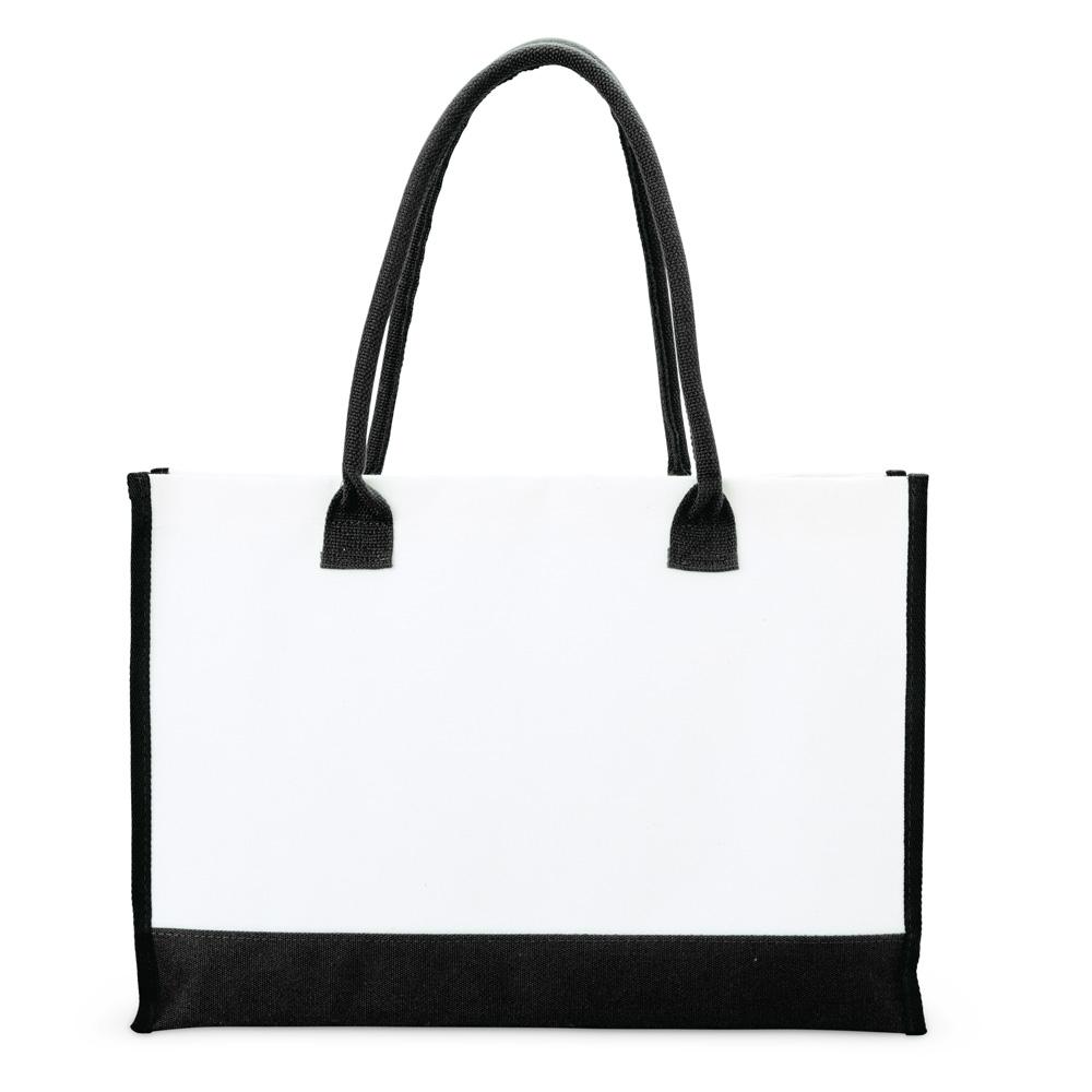 Sacola de lona DI1953 na cor Preto, brinde personalizado Sky Brindes