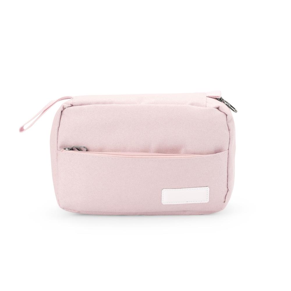 Nécessaire com 3 compartimentos DI1954 na cor Rosa, brinde personalizado Sky Brindes