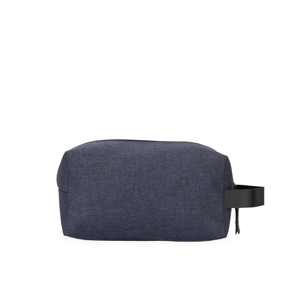 Nécessaire nylon DI1961 na cor Azul e preto, brinde personalizado Sky Brindes