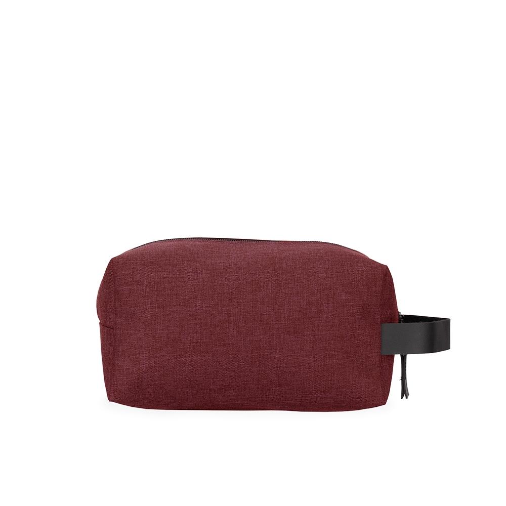 Nécessaire nylon DI1961 na cor Vermelho e preto, brinde personalizado Sky Brindes