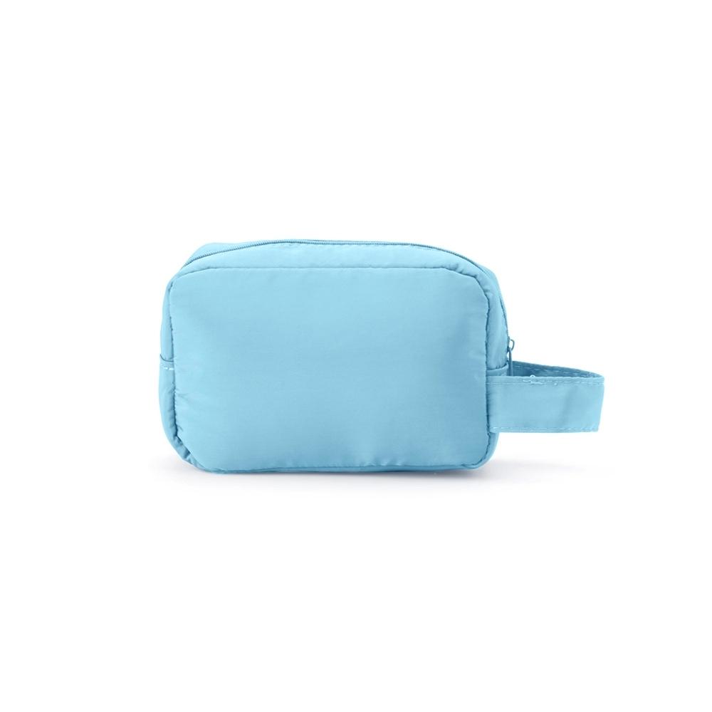 Nécessaire poliéster DI1962 na cor Azul, brinde personalizado Sky Brindes