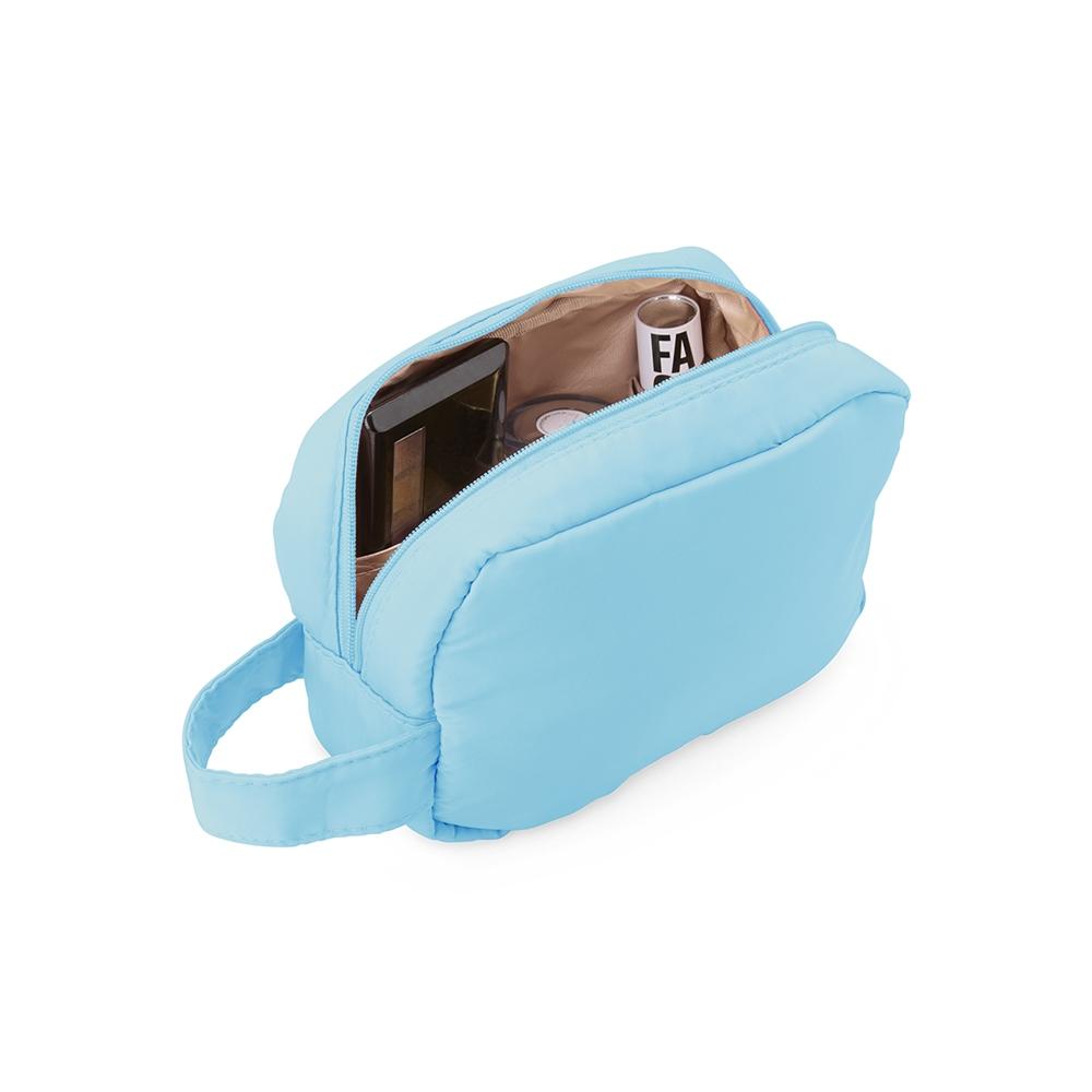 Nécessaire poliéster DI1962 na cor Rosa, brinde personalizado Sky Brindes